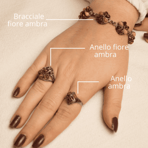 Bracciale - anello fiore - anello cubo