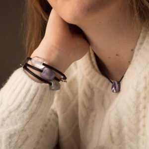 Collana & Bracciale sasso naturale