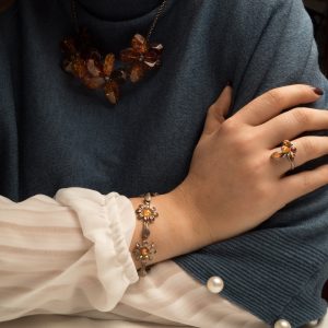 Bracciale - anello - collana fiori