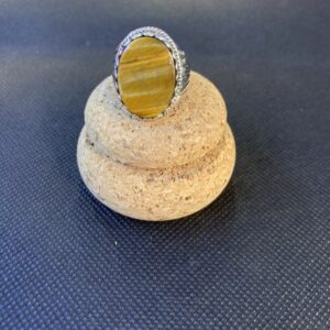 Anello con Occhio di Tigre/ Onice
