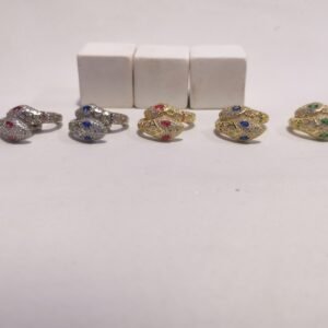 Orecchini serpente con cristalli