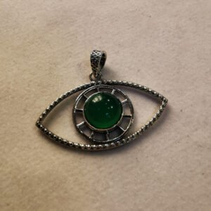 Occhio Greco con agata verde