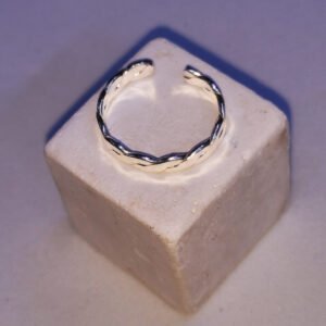 Anello da piede/falange - treccia a 2 fili piatto