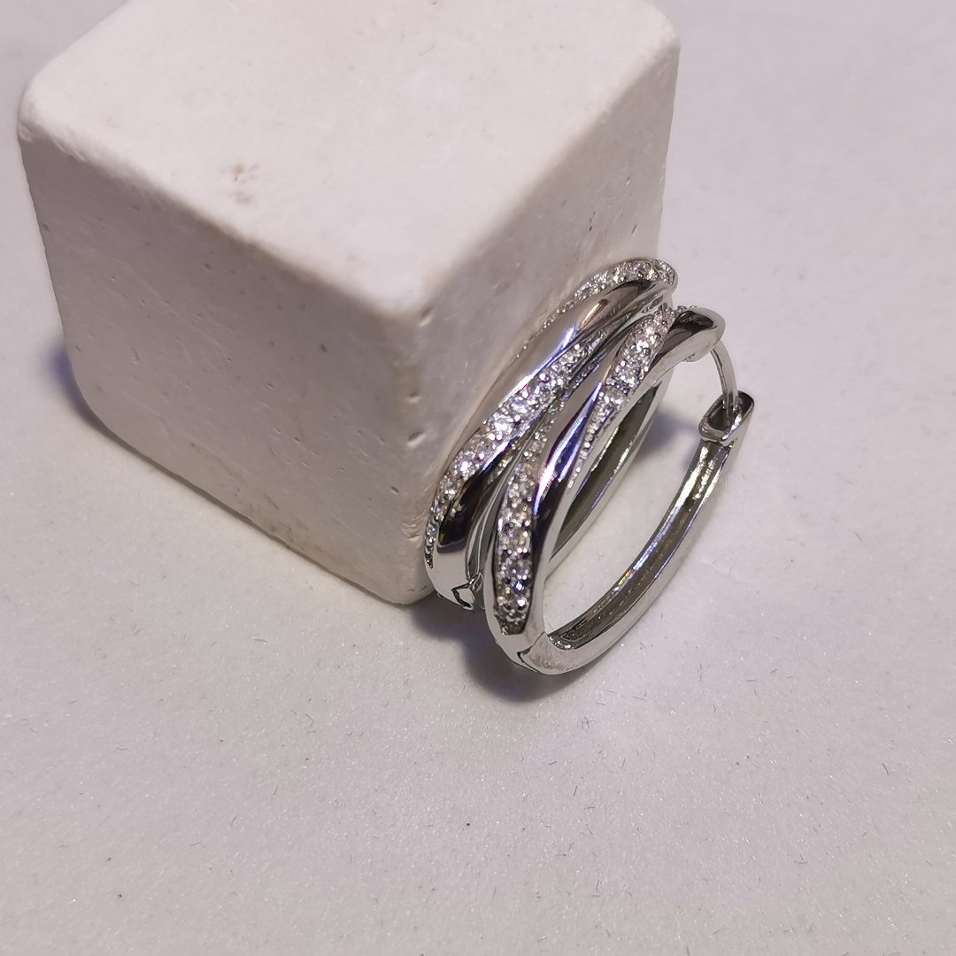 Cerchietto ovale con zirconi - immagine 2