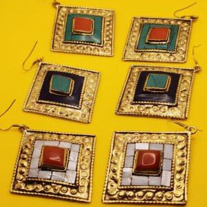 Tibet - Orecchini rombo tre varianti