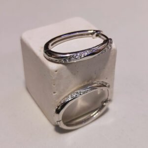 Cerchietto ovale con zirconi