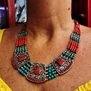 Tibet - Collana Corallo Turchese