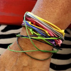 Bracciali in cotone cerato