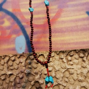 Mandala in legno di sandalo e turchese