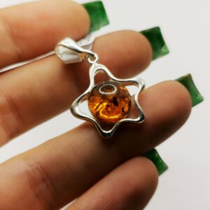 Amber Star Shape Pendant