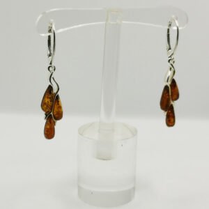 Three Drops amber earrings