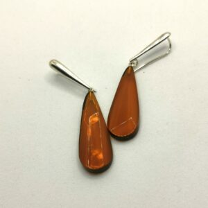 Long amber drops earrings