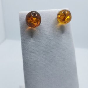 Orecchini ambra sfera