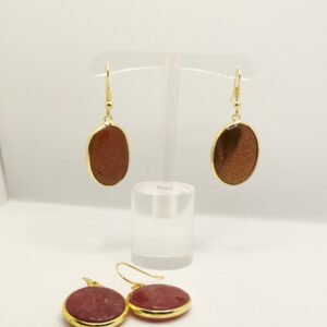 Orecchini con pietra naturale