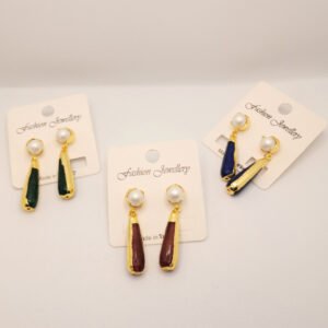 Orecchini con pietra naturale