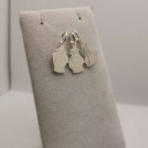 Three wise monkeys pendant