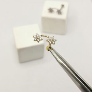 Two flowers piercing