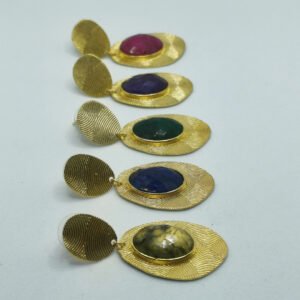 Orecchini Impronta con pietra naturale