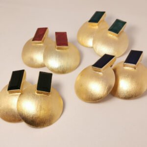 Orecchini bombati con Agata