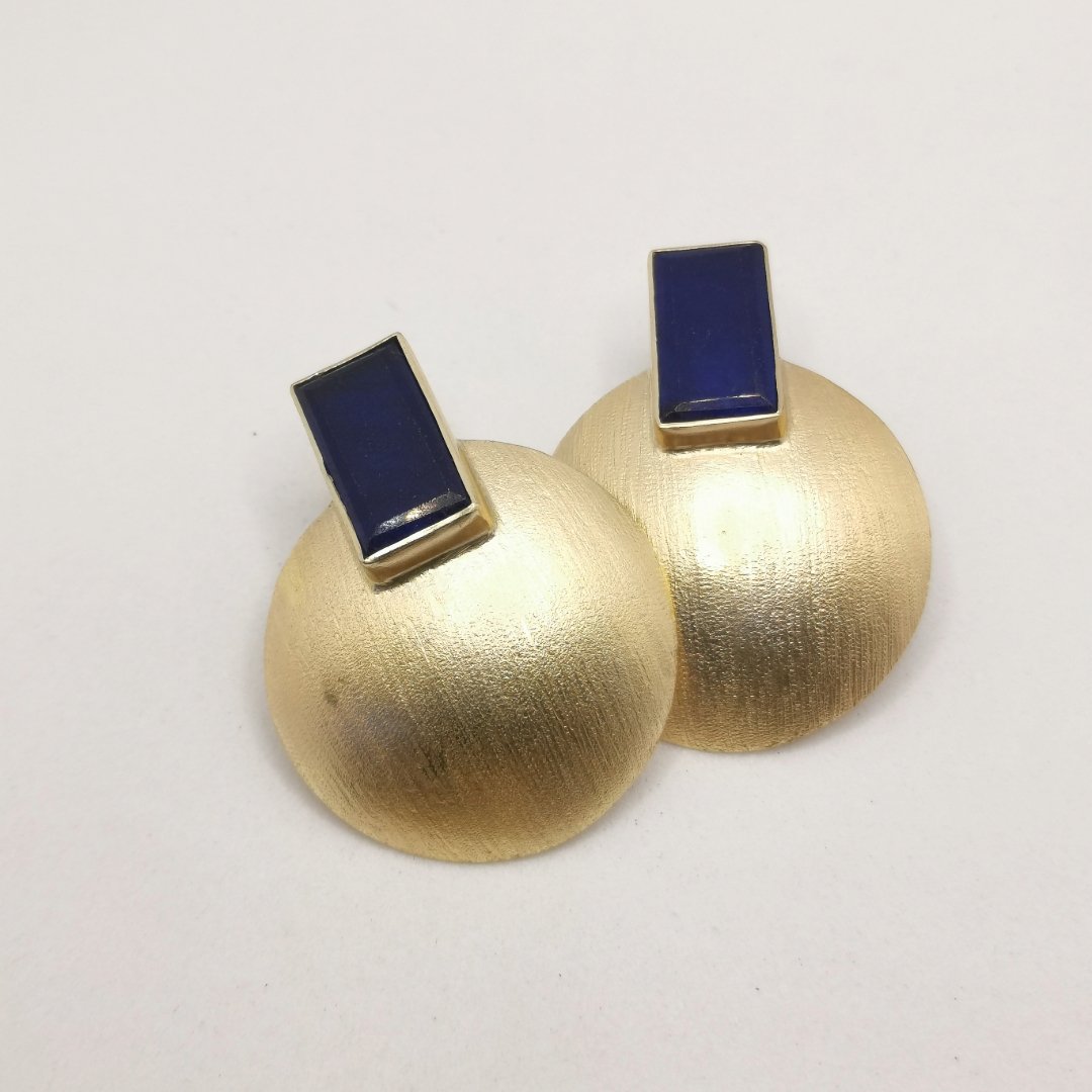 Orecchini bombati con Agata - immagine 4