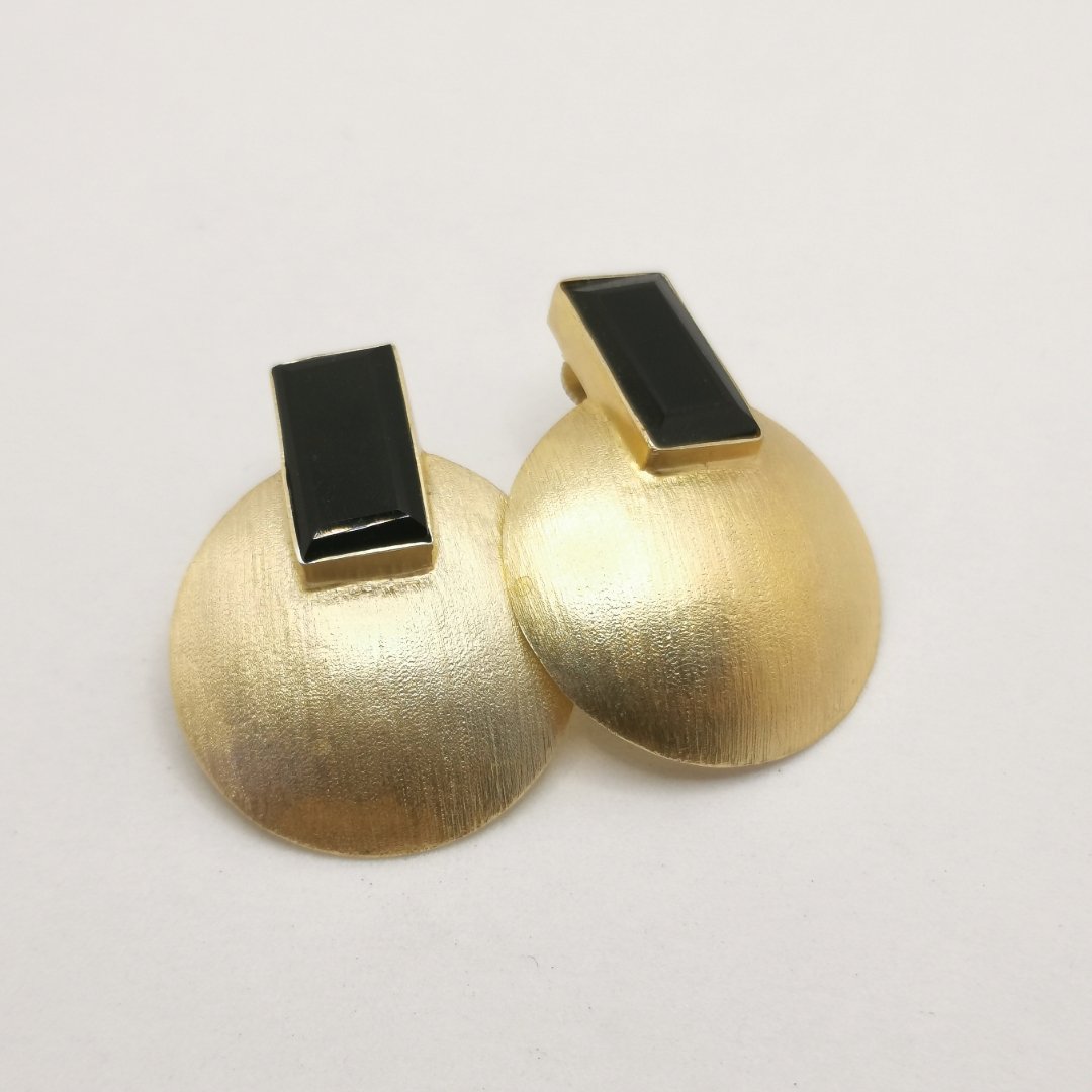 Orecchini bombati con Agata - immagine 2