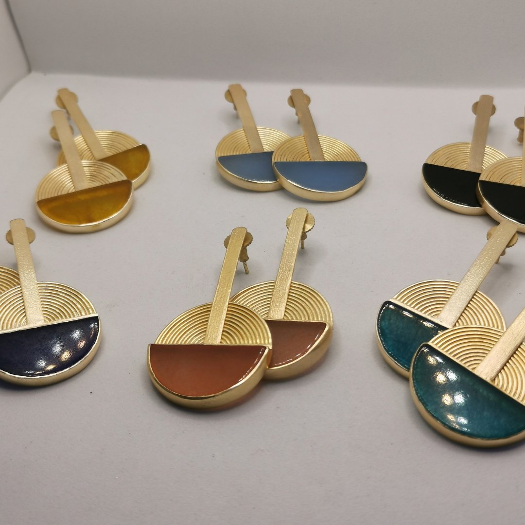 Orecchini banjo con Agata