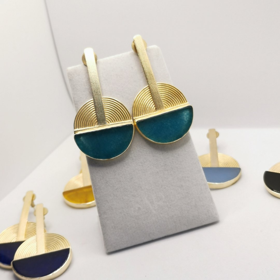 Orecchini banjo con Agata - immagine 7