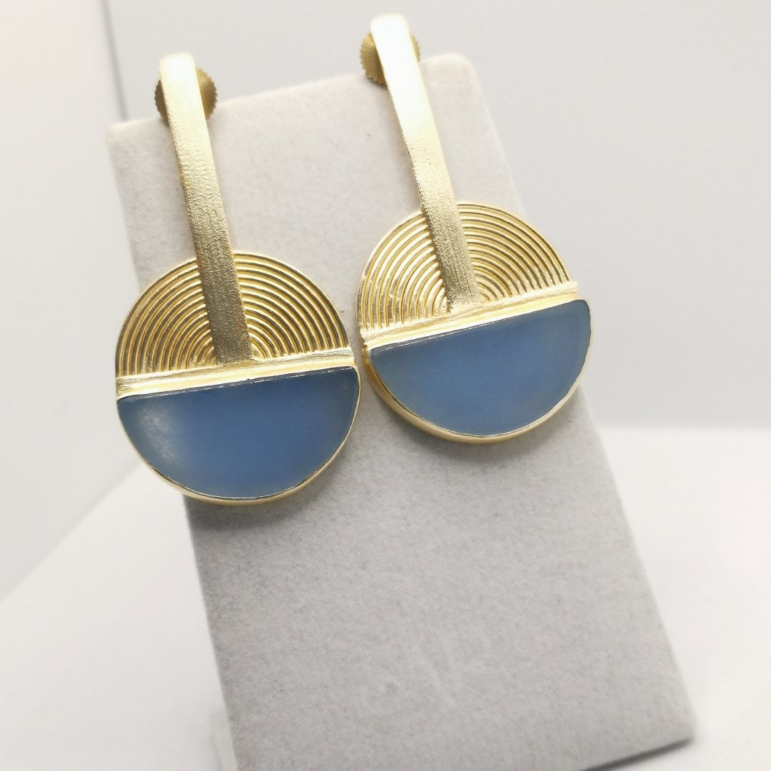 Orecchini banjo con Agata - immagine 3