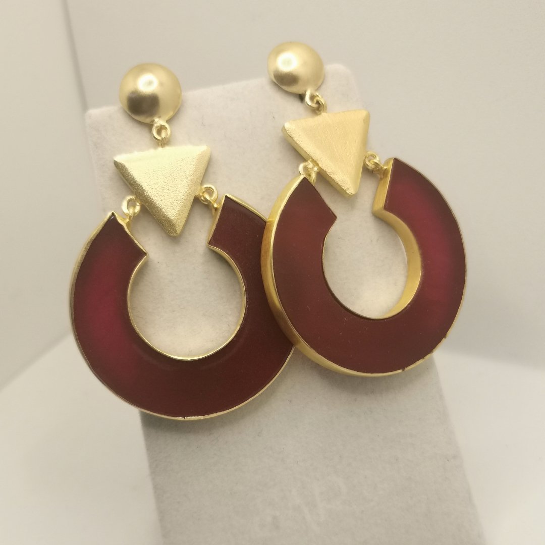 Orecchini Creola con Agata - immagine 2