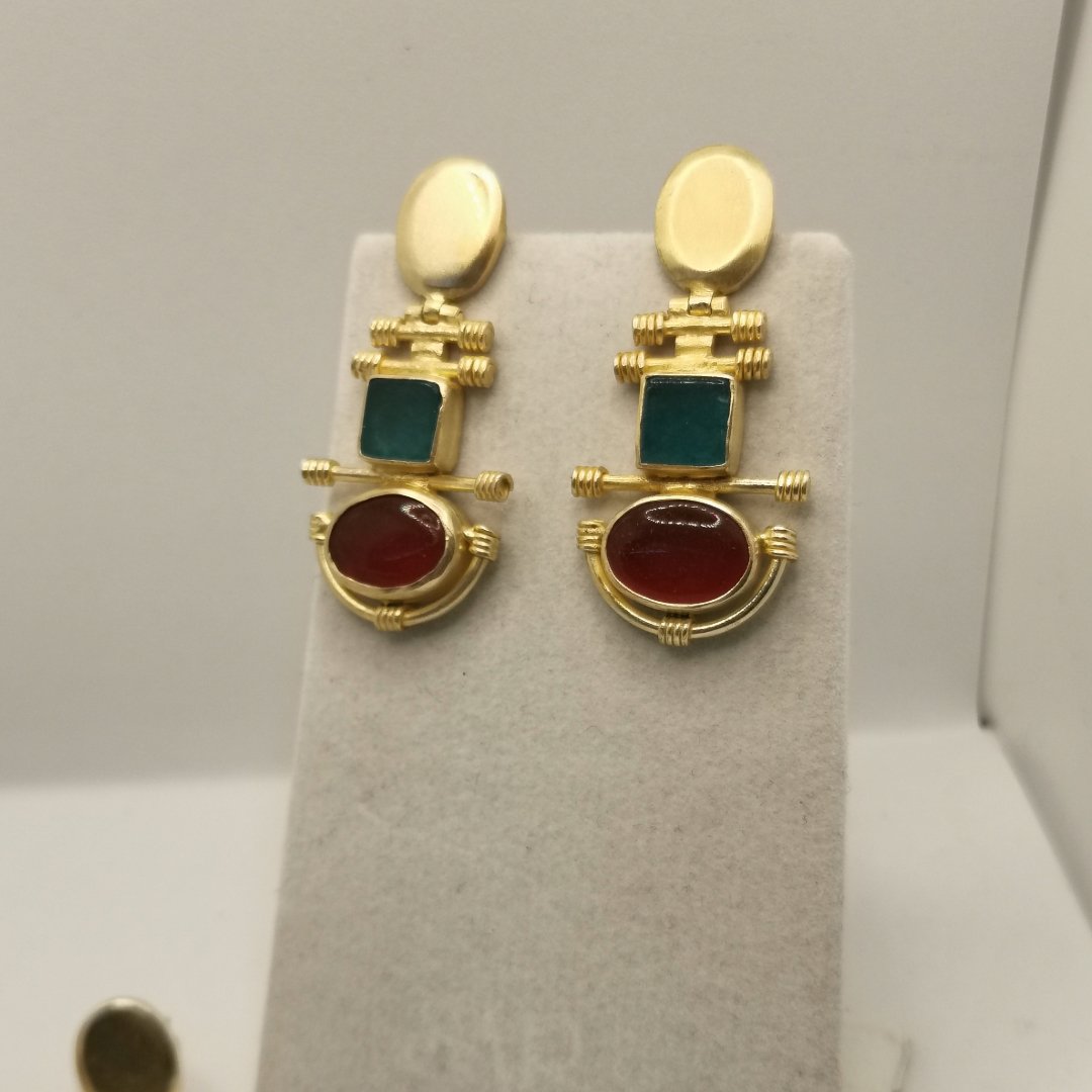 Orecchini Incas con Agata - immagine 4