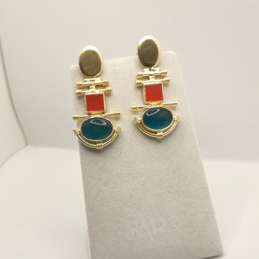 Orecchini Incas con Agata - immagine 2