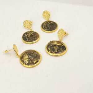 Orecchini monete ottone
