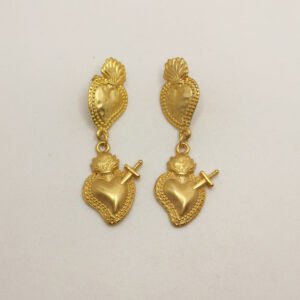 Two - Sacred heart earrings