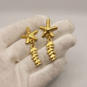 Vintage earrings - Star fish & fish bone