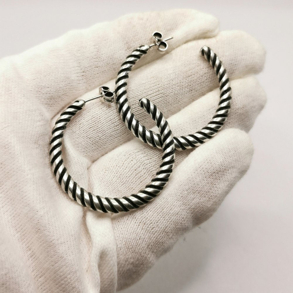 Vintage earrings - Half rope