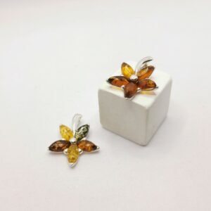 Amber Flower Pendant