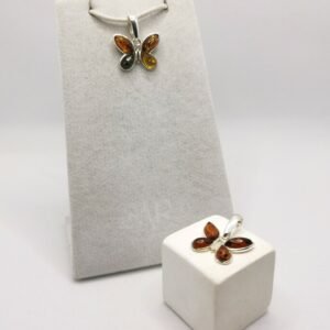 Amber Butterfly Pendant