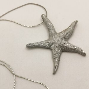 Diamond-coated aluminium necklace - Sea star