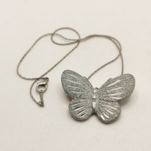 Diamond-coated aluminium necklace - Butterfly