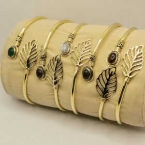 Feather stone bracelet