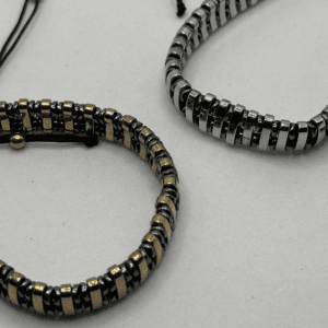 Bracciale ematite punto e linea