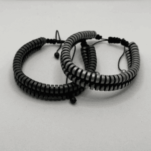 Bracciale ematite double disk
