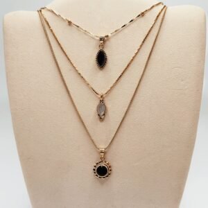 Ciondolo in ottone con pietra naturale